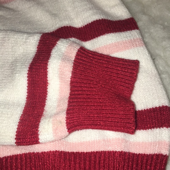 Forever 21- Striped Zip Up Collared Sweater - Picture 3 of 5